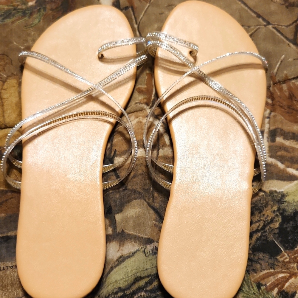 New glitter sandals size 10 women